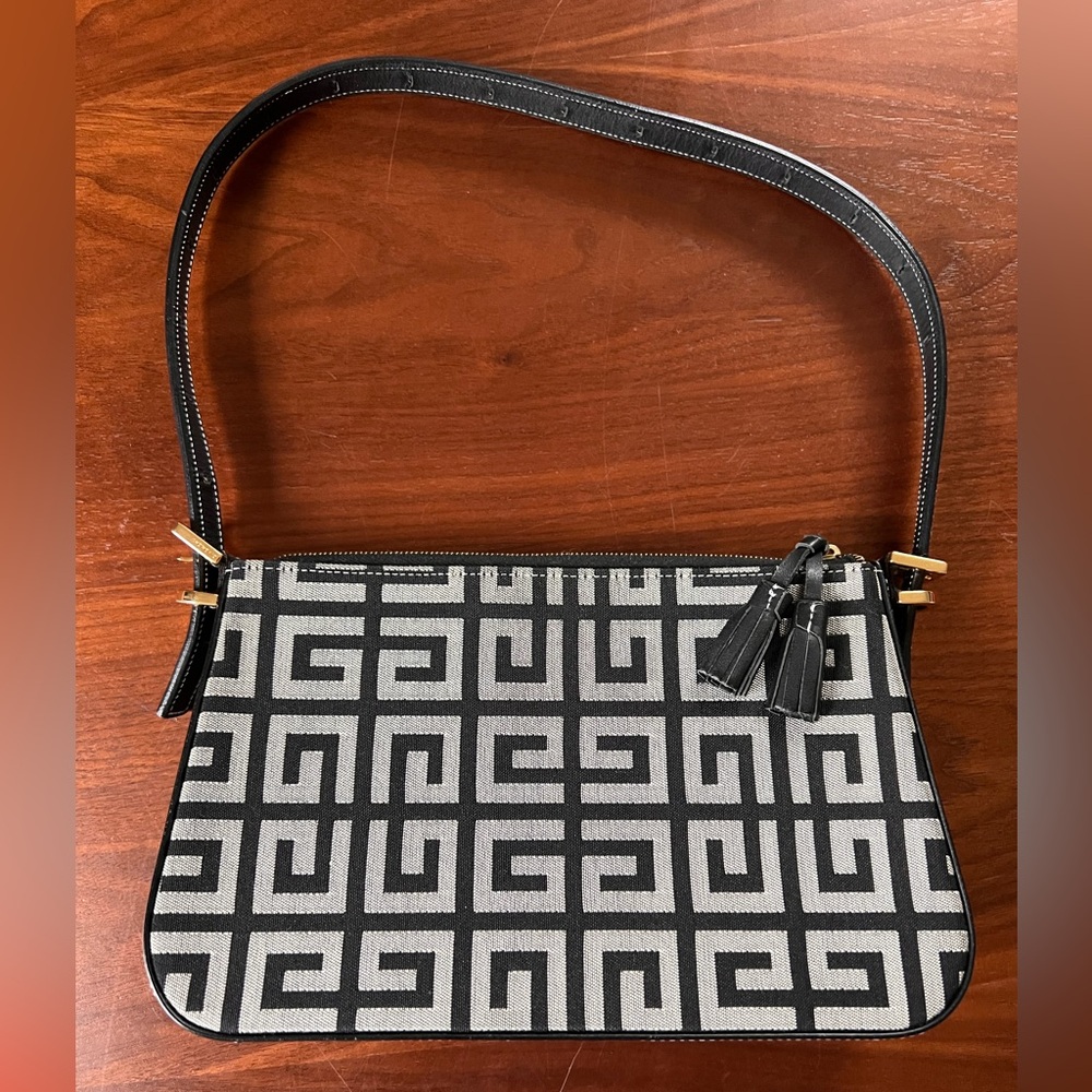 Givenchy Signature Canvas and Leather Baguette Bag